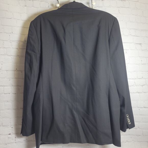 Calvin Klein Sport Coat Blazer Suit Jacket Mens 43R Wool/Polyester Blend Black - Picture 2 of 6